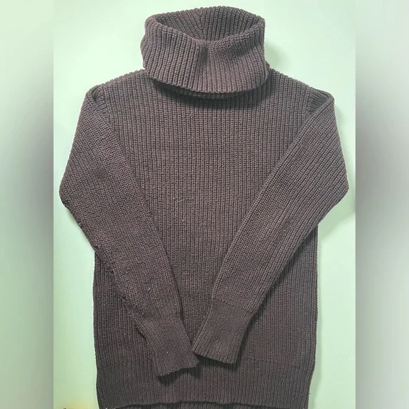 Knit Turtleneck Sweater Slouchy Cable Sweater Abercrombie Top